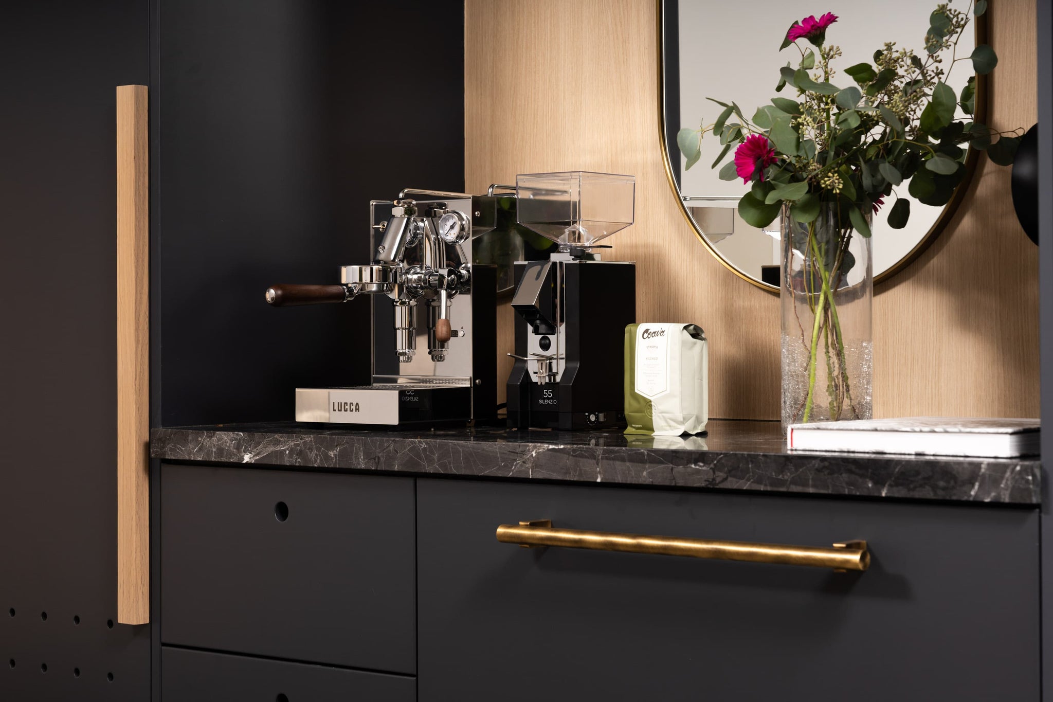 LUCCA Solo Espresso Machine with Eureka Silenzio 55 Espresso Grinder