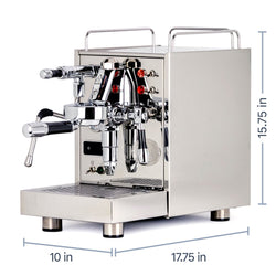ECM Classika PID Espresso Machine with Quick Steam dimensions