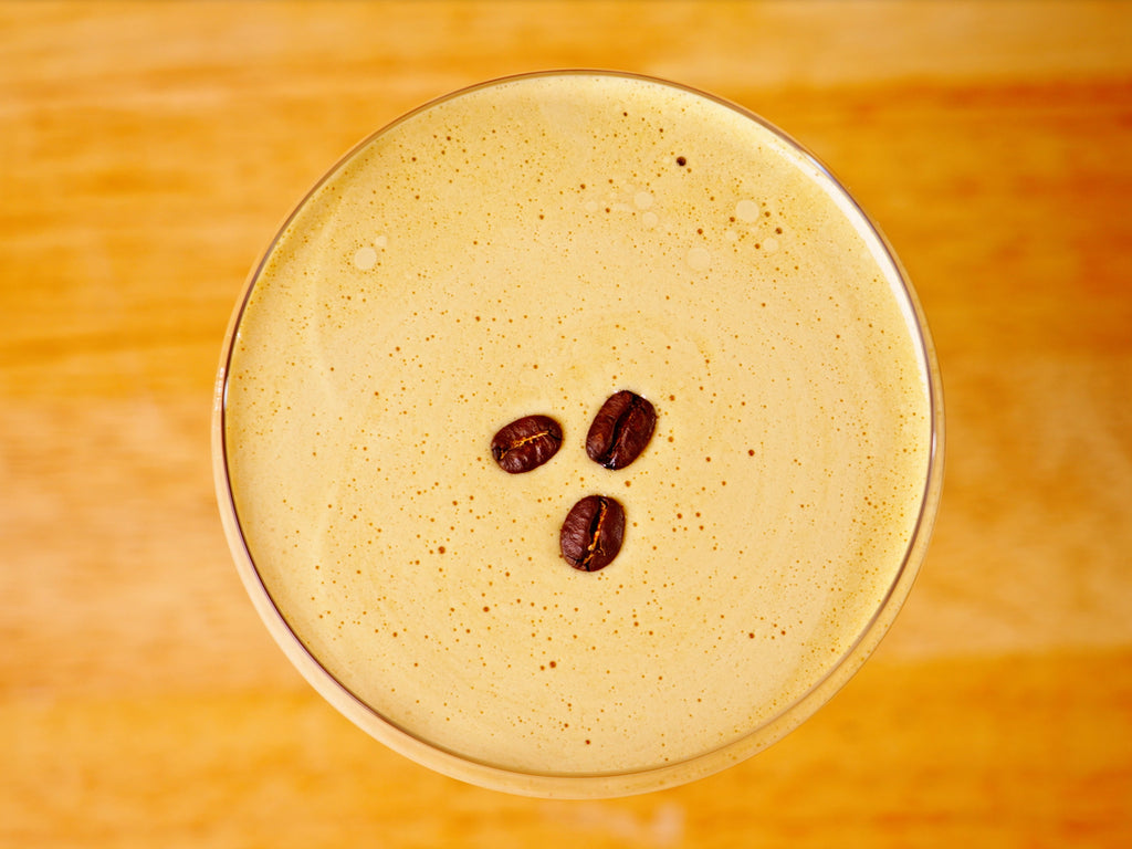 top view of an espresso martini lifestyle by clive coffee
