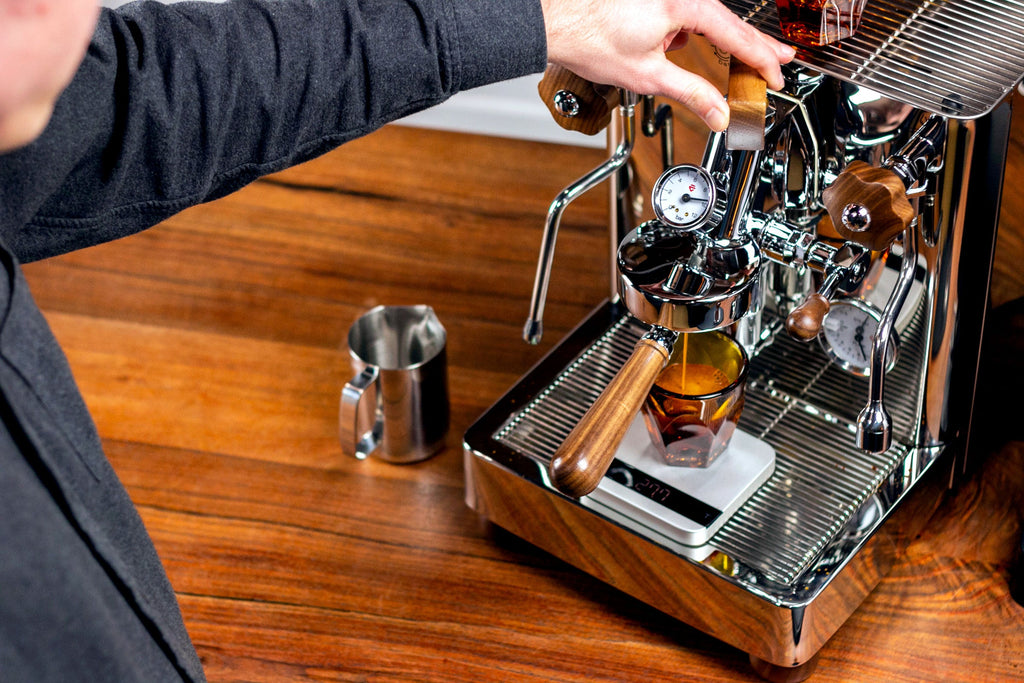 talent using flow control on lelit bianca lifestyle by clive coffee