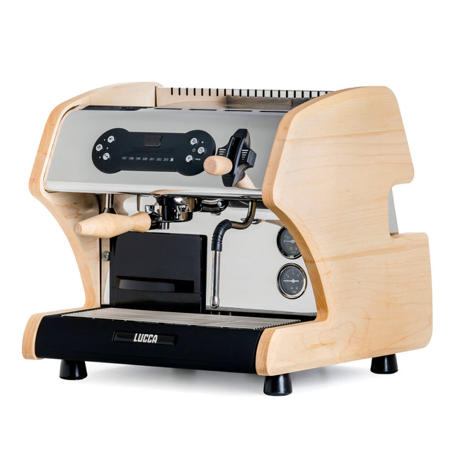 LUCCA A53 Pro Espresso Machine with maple panels knockout - by Clive Coffee (Maple)