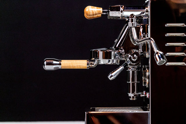 LUCCA M58 with Maple Touch Point Set, Side Profile View, from Clive Coffee Lifestyle Large