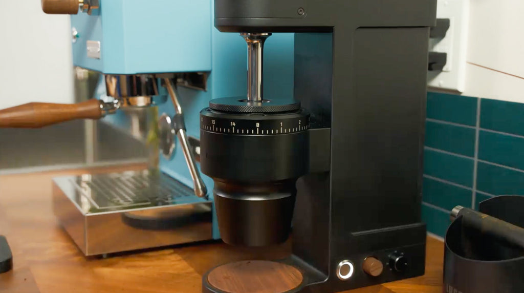 Weber Key grinder profile view lifestyle by clive coffee